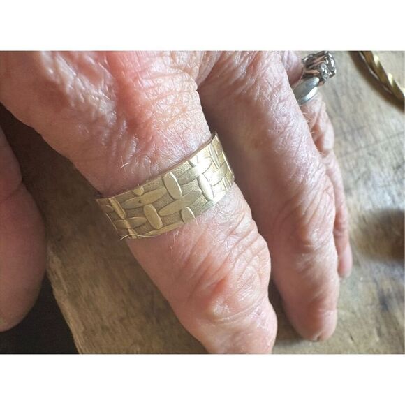 Brass Ring Band, NEW, size 10, adjustable, Handmade - Picture 5 of 5
